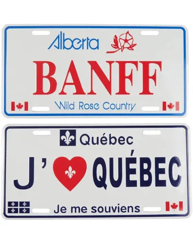 Factory Wholesale Custom Souvenir Gift Plates Discover Canada Banff Decorative Country License Plate